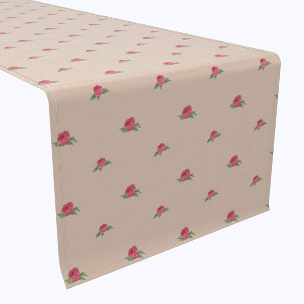 Bless International Rectangle Floral Cotton Twill Table Runnner Wayfair